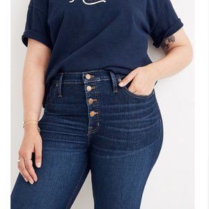 Madewell 9" Mid-Rise Skinny Jeans Button-Front Edition